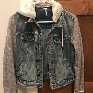 Free People Distressed Denim Jacket